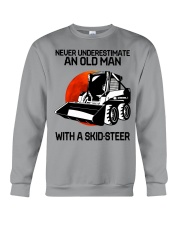 skid steer never old man Crewneck Sweatshirt tile