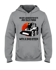 skid steer never old man Hooded Sweatshirt tile