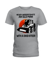 skid steer never old man Ladies T-Shirt tile
