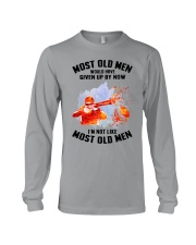 old man Clay pigeon shooting Long Sleeve Tee tile