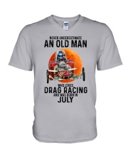 drag racing olm 07 V-Neck T-Shirt tile