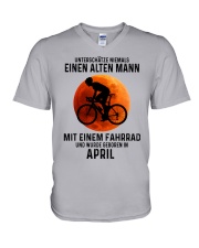 04 Cycling OId Man German V-Neck T-Shirt tile