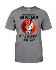 02 saxophone old man never Classic T-Shirt front