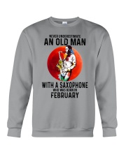 02 saxophone old man never Crewneck Sweatshirt tile