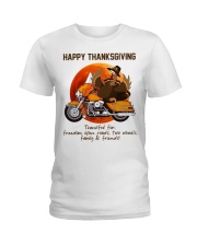 Biker Thanksgiving Ladies T-Shirt tile