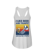 Trumpet I Like Beer Ladies Flowy Tank tile