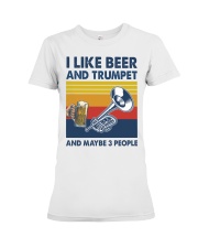 Trumpet I Like Beer Premium Fit Ladies Tee tile