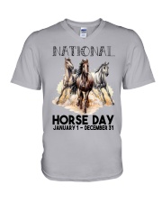 National Horse V-Neck T-Shirt tile