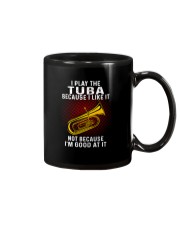 i play tuba Mug tile