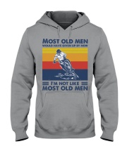 most old men mountain biking Hooded Sweatshirt tile