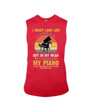 Piano I Might listenning Sleeveless Tee tile