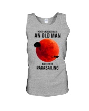 parasailing old man Unisex Tank tile