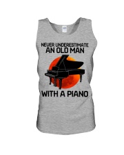 12 hat piano old man Unisex Tank tile