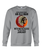 01 native blood old man Crewneck Sweatshirt tile