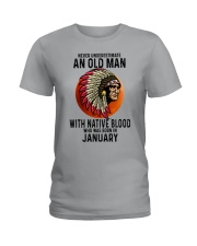 01 native blood old man Ladies T-Shirt tile
