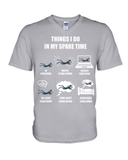 things ido scuba diving V-Neck T-Shirt tile