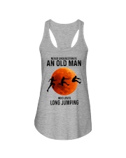 Long Jumping old man never Ladies Flowy Tank tile