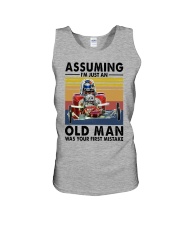 CYCLING ASSUMING OLD MAN Unisex Tank tile