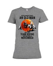 11 Team roping old man Premium Fit Ladies Tee tile