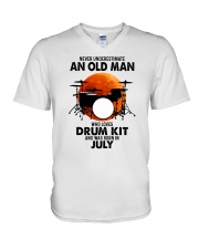 drum kit olm 07 V-Neck T-Shirt tile