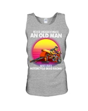 black old motorcycle drag racing Unisex Tank tile