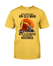 11 excavator old man color Classic T-Shirt front
