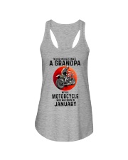 01 BIKER GRANDPA NEVER Ladies Flowy Tank tile