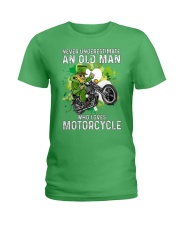 Motorcycle Never Olm St Patrick Ladies T-Shirt tile