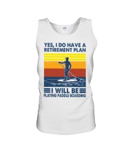 Paddleboarding Retirement Plan Unisex Tank tile