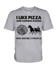 likepizza-Harness racing V-Neck T-Shirt tile