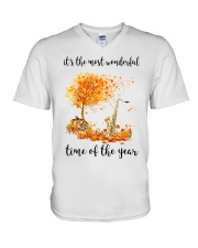 Saxophone Time Of The Year V-Neck T-Shirt tile