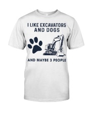 I Like Excavators And Dogs Premium Fit Mens Tee tile