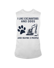I Like Excavators And Dogs Sleeveless Tee tile
