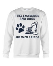 I Like Excavators And Dogs Crewneck Sweatshirt tile