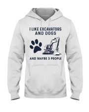 I Like Excavators And Dogs Hooded Sweatshirt tile