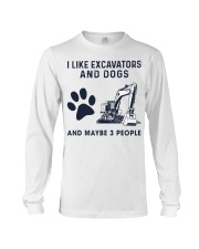 I Like Excavators And Dogs Long Sleeve Tee tile