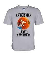09 darts olm never V-Neck T-Shirt tile