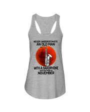 saxophone old man 11 Ladies Flowy Tank tile