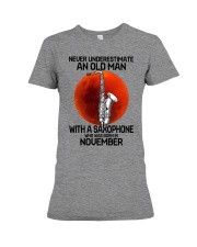 saxophone old man 11 Premium Fit Ladies Tee tile