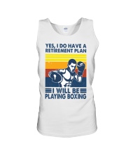 Boxing Retirement Plan Unisex Tank tile