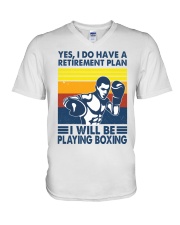 Boxing Retirement Plan V-Neck T-Shirt tile