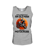 11 hat motocross old man Unisex Tank tile