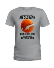 pool old man never 11 Ladies T-Shirt tile