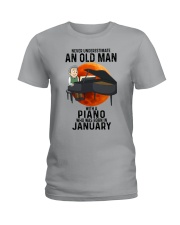 01 piano old mannn never Ladies T-Shirt tile