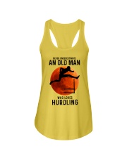 hurdling old mann Ladies Flowy Tank tile