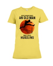 hurdling old mann Premium Fit Ladies Tee tile