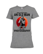 01 hat camera old man Premium Fit Ladies Tee tile