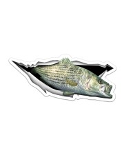 Striped Bass Sticker - Single (Horizontal) front