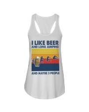 Long Jumping I Like Beer Ladies Flowy Tank tile