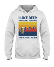 Long Jumping I Like Beer Hooded Sweatshirt tile